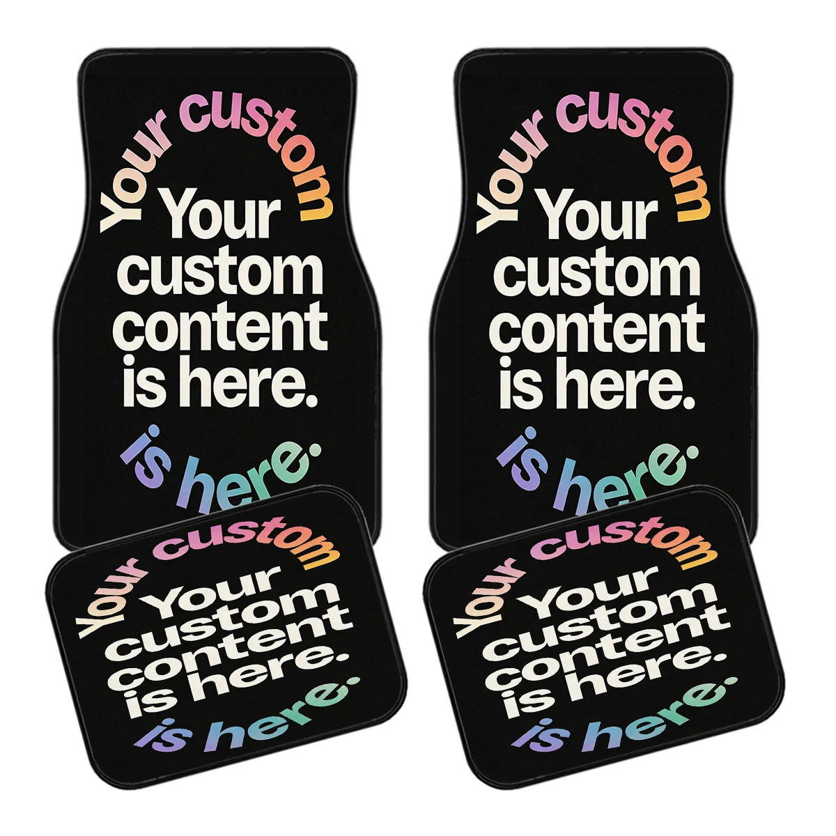 4Pcs Custom Photo Car Floor Mats, Universal Front Rear Seat Protection, Stylish Car Interior, Great Father's Day Gift for driver