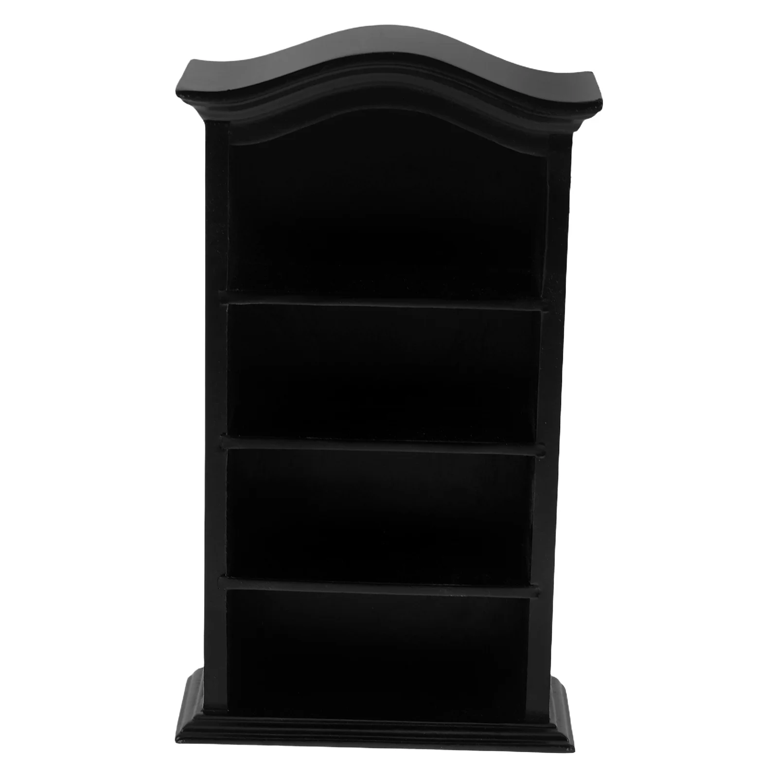 인형의 집 가구: 나무 미니어처 책장 캐비닛 1:12 스케일 빈티지 고딕 디스플레이 케이스 미니 수납 정리함