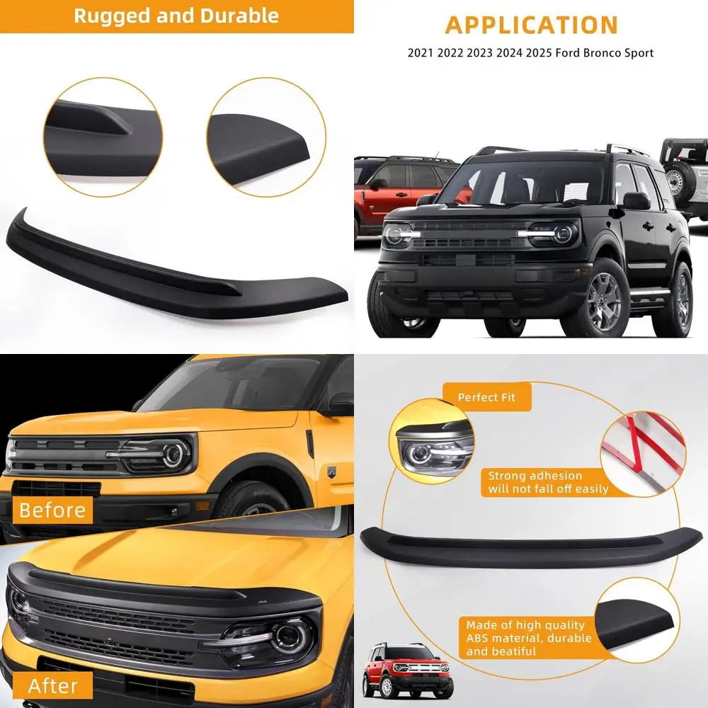 

Дефлектор капота и камня, защита капота, совместимая с Ford Bronco Sport 2021-2025, защитный щиток капота, защита песчаника C