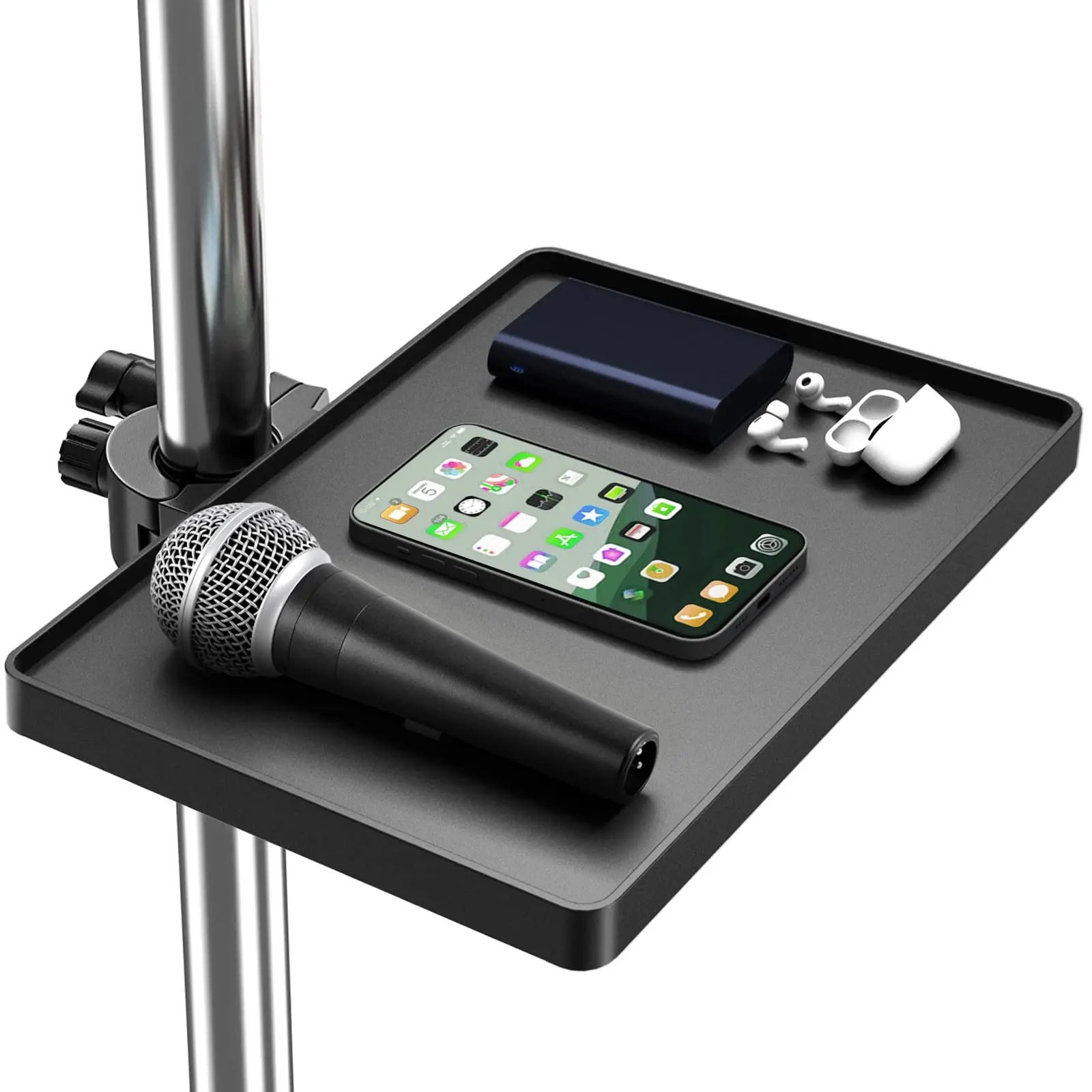 Universal Microphone Stand Tray Live Streaming Karaoke Recording Sound Card Tray Storage Stand for Studio Microphone Accessories