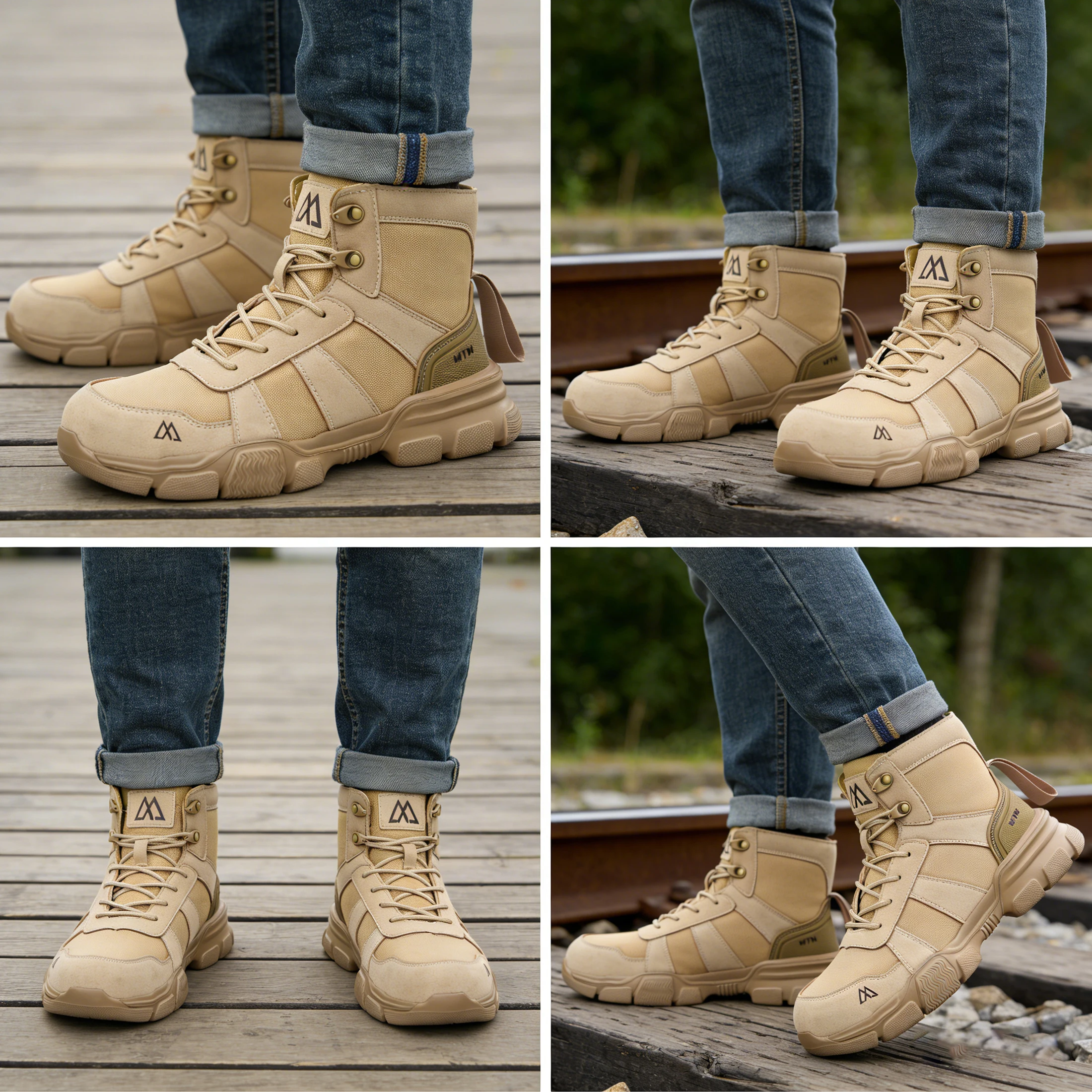Leichter Schutz Sicherheitsschuhe Männer Stahlzehe Anti-Smash Arbeitsschuhe Anti-Punktion Unzerstörbare Mann Sicherheitstiefel Außensicherheit Stiefel High Top Schutz Sicherheitsschuhe Bau Arbeitsstiefel – Detail 8