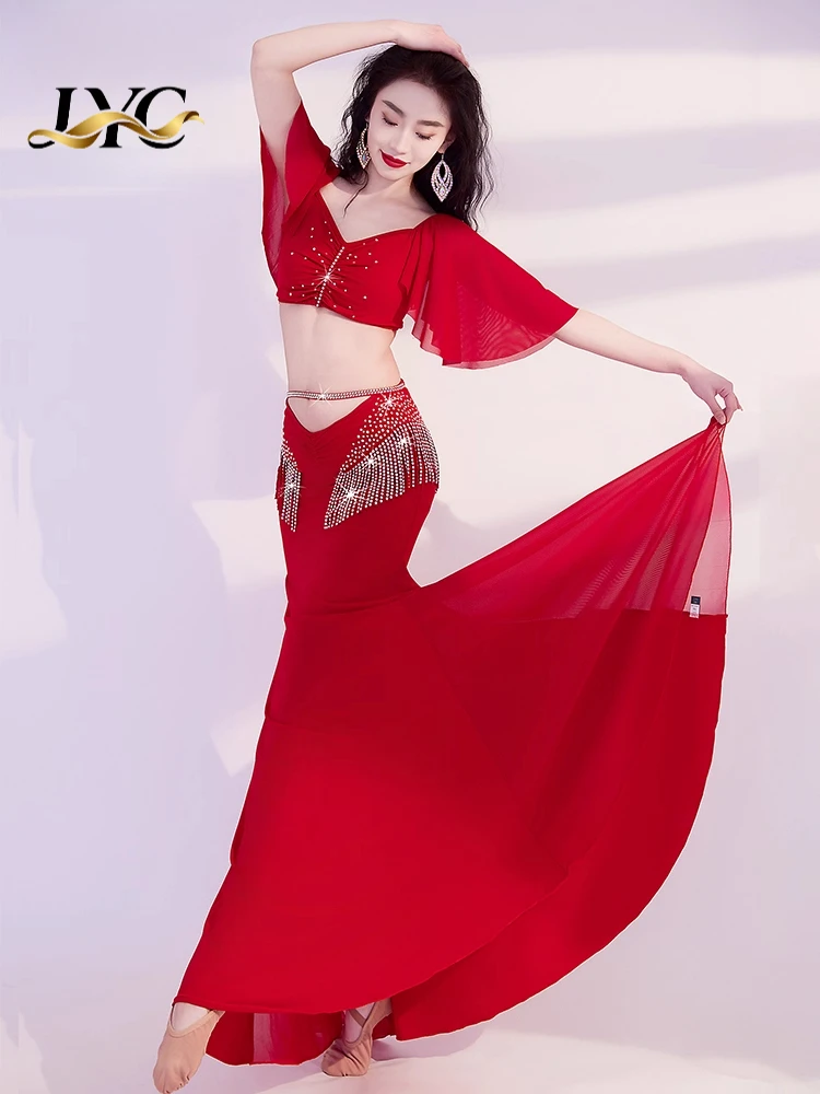 2025 New Arrival Belly Dance Costume Set with Fringe Long Skirt for Autumn Winter Dance Performance
