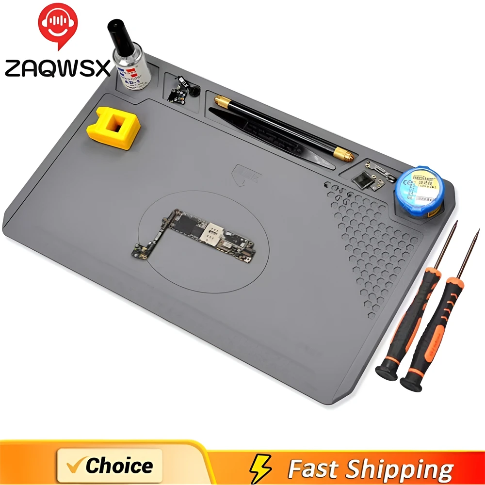 ESD Heat Insulation Soldering Mat Computer Phone Repair Tool Kit Working Repair Pad Heatresistant Maintenance Platform 35*22cm