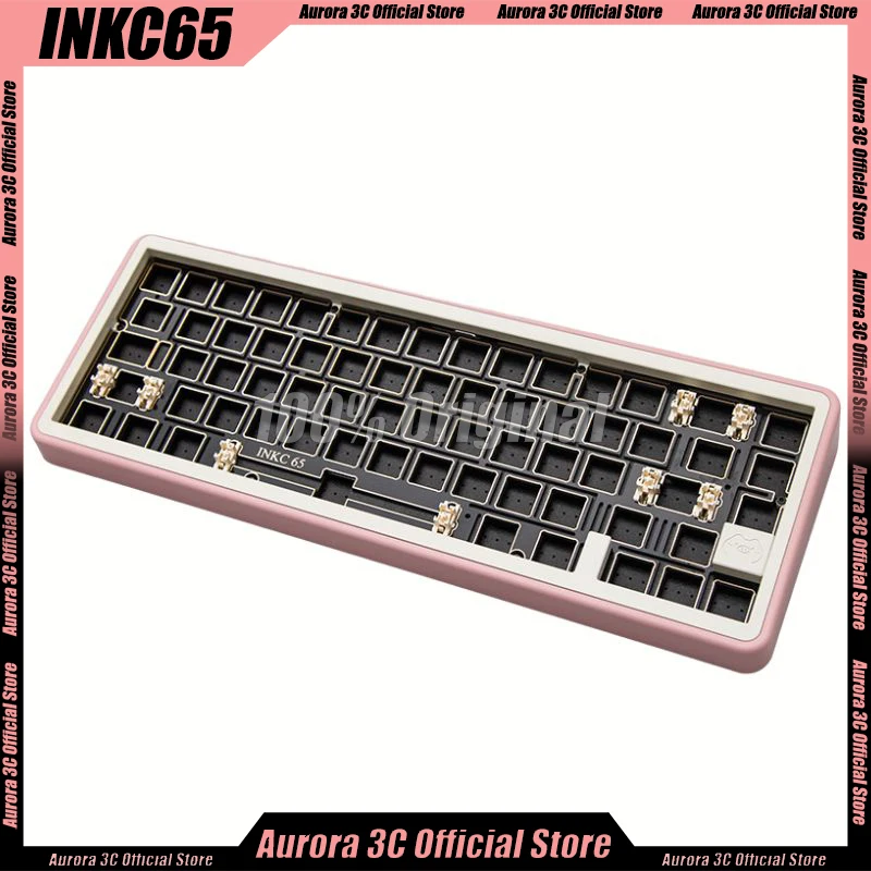 

Inkc65 Mechanical Keyboard Kit Wired Keyboard Kits Single Mode Rgb Aluminum Alloy Hifi Mahjong Sound custom Gamer Keyboards Kits