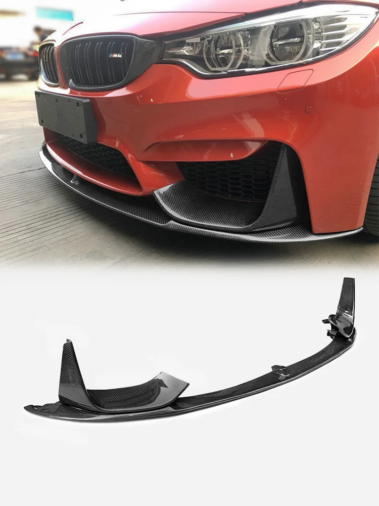 

Передняя губа для BMW M3/M4 (F82) M-Performance Style (3 шт.) - внешняя аэродинамическая накладка спортивного автомобиля, прецизионный передний бампер