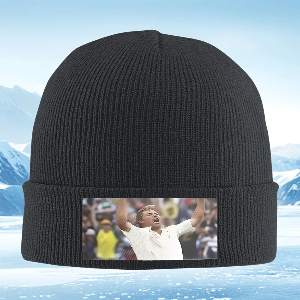 Celebrazione del giocatore di cricket, bracci sollevati, allevamento della folla Uomo Donna Cappello lavorato a maglia unisex Berretto Pullover Berretto invernale termico caldo Chris