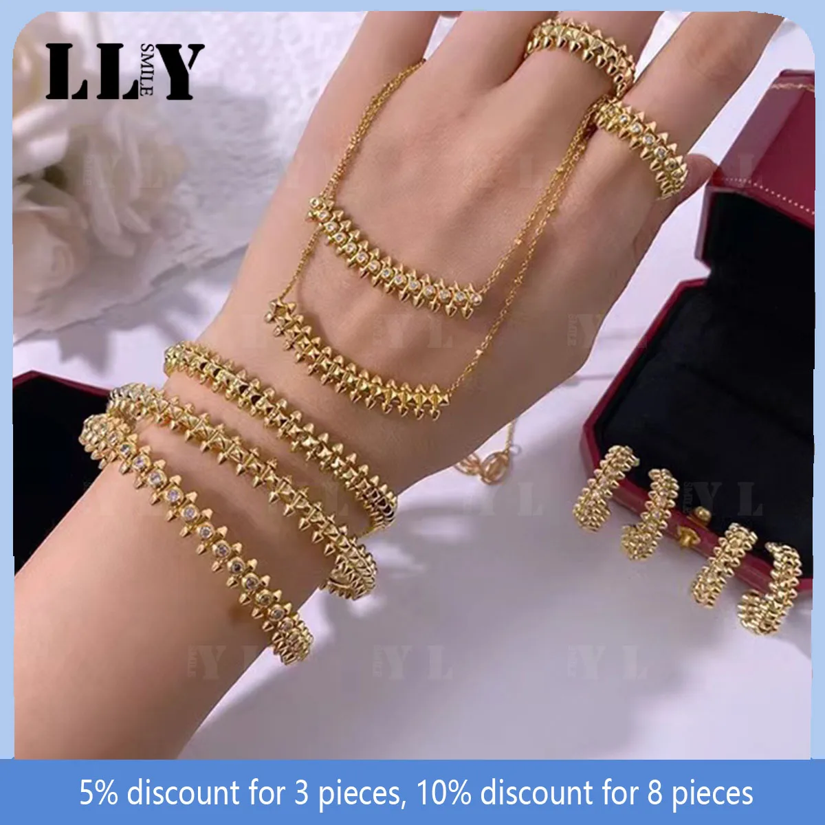 

Fashion trend, personalized rivets, women's design jewelry set