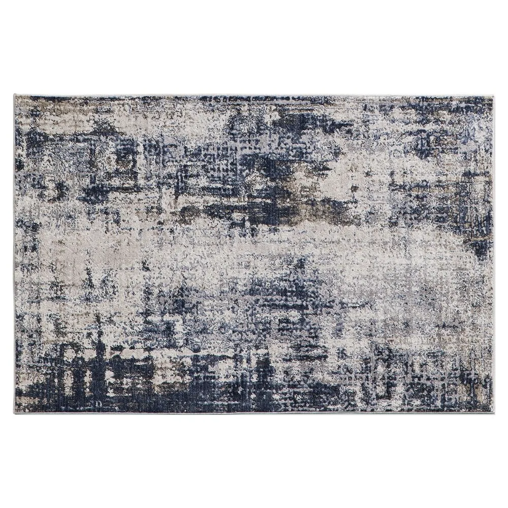 

Navy Abstract Indoor Area Rug, 4' x 6'