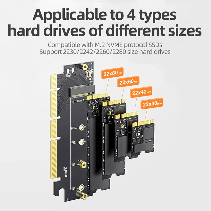 НОВЫЙ адаптер PCIE-M2 Адаптер NVMe M.2 PCI Express 32 Гбит/с PCI-E SSD-карта Расширение компьютера Добавьте карты