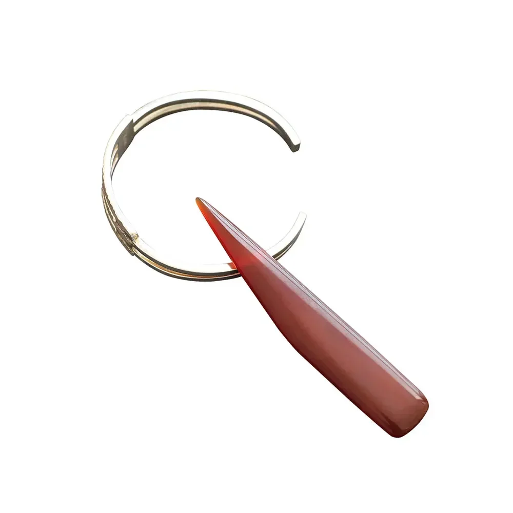 1pc DIY Handmade Leather Tool Accessory Natural Agate To Rub Leather Edge for Scoring Folding Creasing Paper Leather Crafts