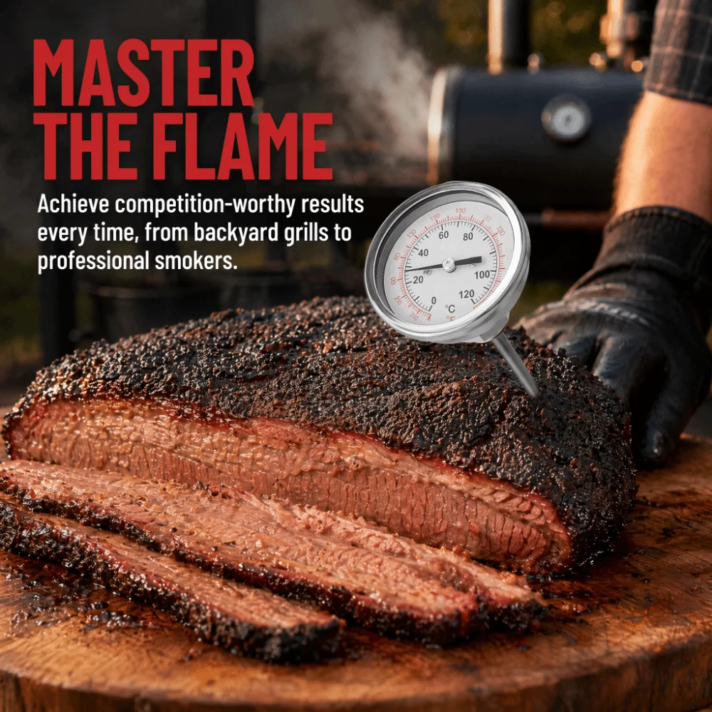 Oven Thermometer Analog - Termómetro de Horno de Acero Inoxidable,