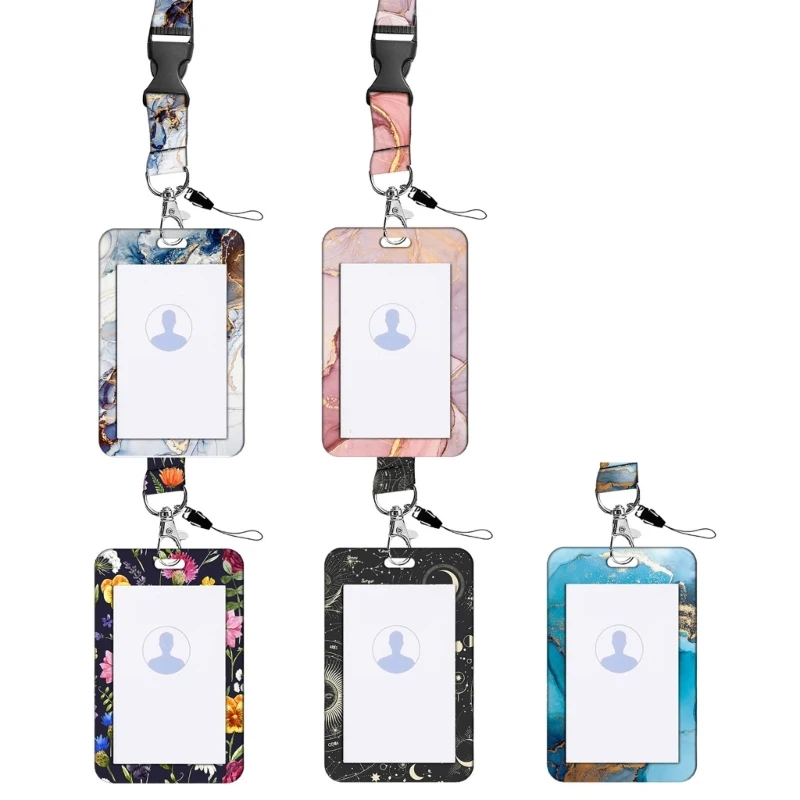 Выдвижной держатель для карточек с катушками для бейджей и набор ремешков, держатель катушек для бейджей с именем для школьного