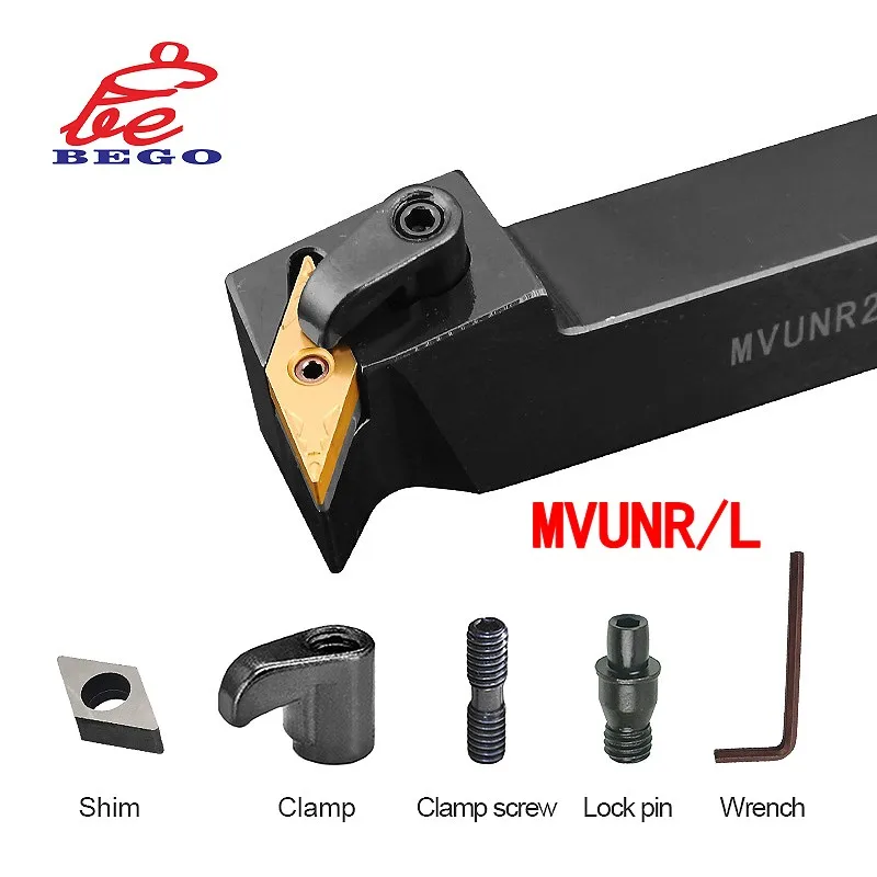 S20R-MVUNR16 S25S-MVUNR16 S20R-MVUNL16 Grooving Tool Carbide Inserts Straight Shank Internal Turning Tool Lathe Bar