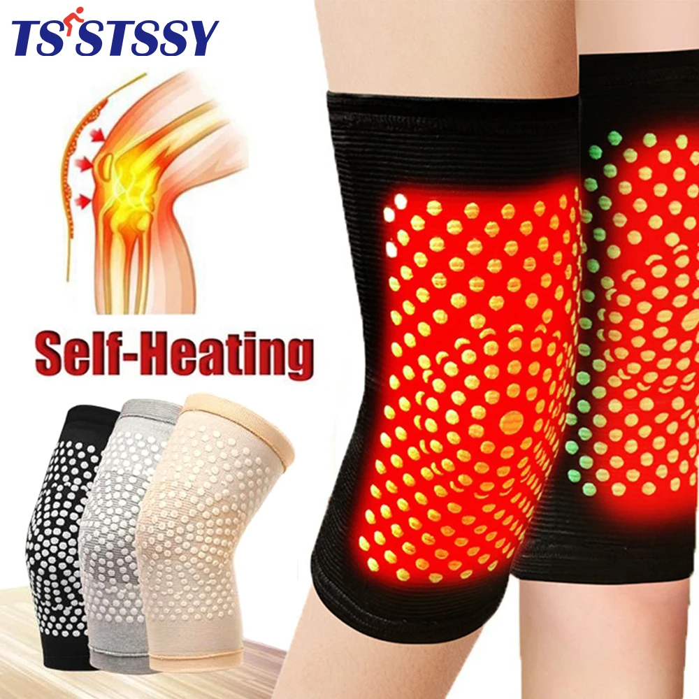 2Pcs/Pair Winter Warm Knee Pads Wormwood Self-heating Leg Warmer for Rheumatism Arthritis Joint Pain Improve Blood Circulation