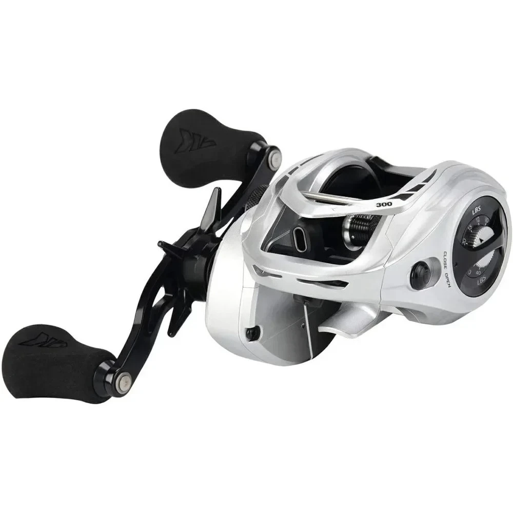 A Elite 300 Baitcasting Fishing Reel, Low Profile, Large Capacity Casting Reel, Frame