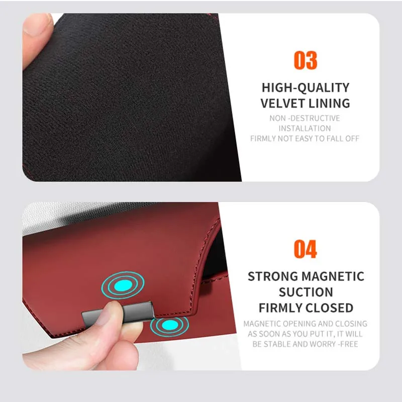 Geely Coolray Gx3 Pro Monjaro Tugella Emgrand Preface 액세서리 자동차 바이저 선글라스 안경 홀더 안경 케이스 클립 박스