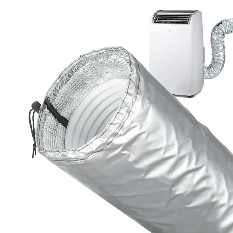 

HLZS-портативная изоляционная втулка для шланга переменного тока, обертка для крышки шланга кондиционера для выхлопного шланга диаметром 5-дюймового и 5,9 дюйма