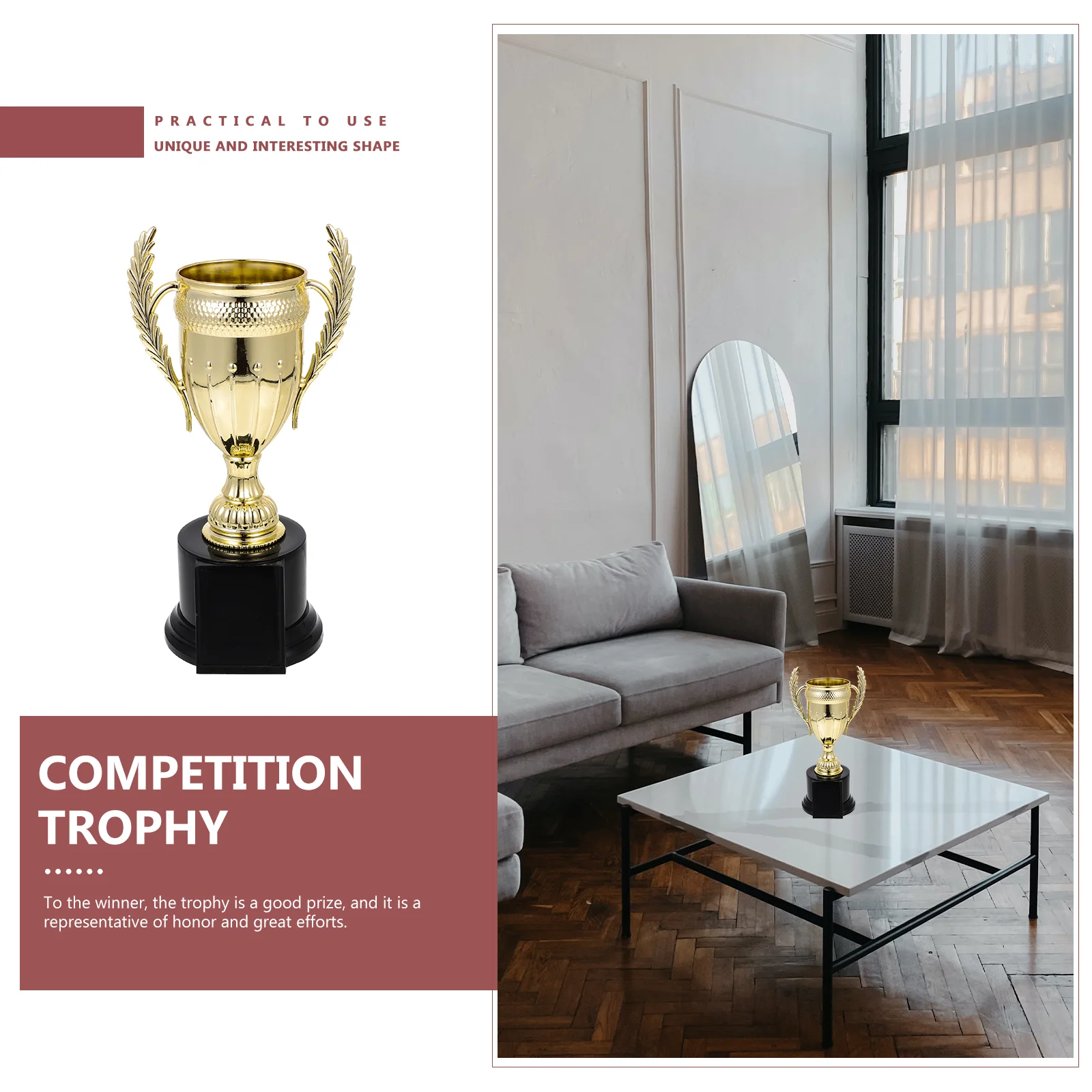 Children's Trophy Competition Plastic Award Kids Trophies for Reward Pvc Cup Winner School Sports Game