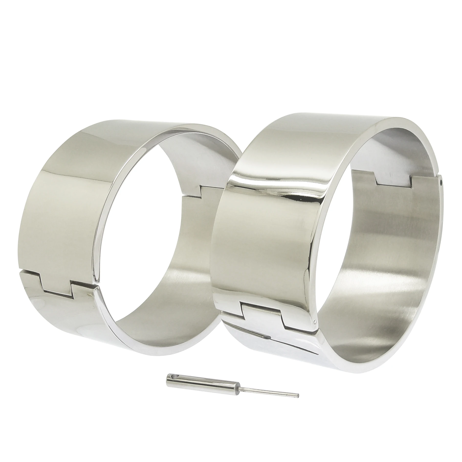 

Stainless steel wrist ankle cuffs lockable bangle fashion jewelry bracelet