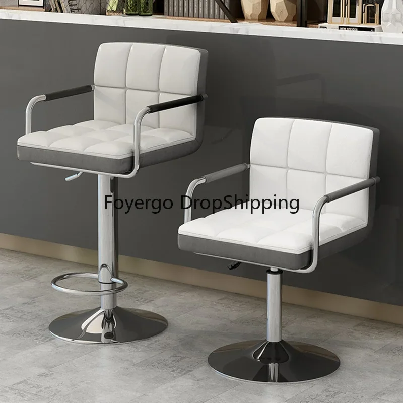 

Backrest Hairdressing Lift Bar Chair Minimalist Shop Reception Master Beauty Salon Chairs High Stools Cadeira Manicure Barber