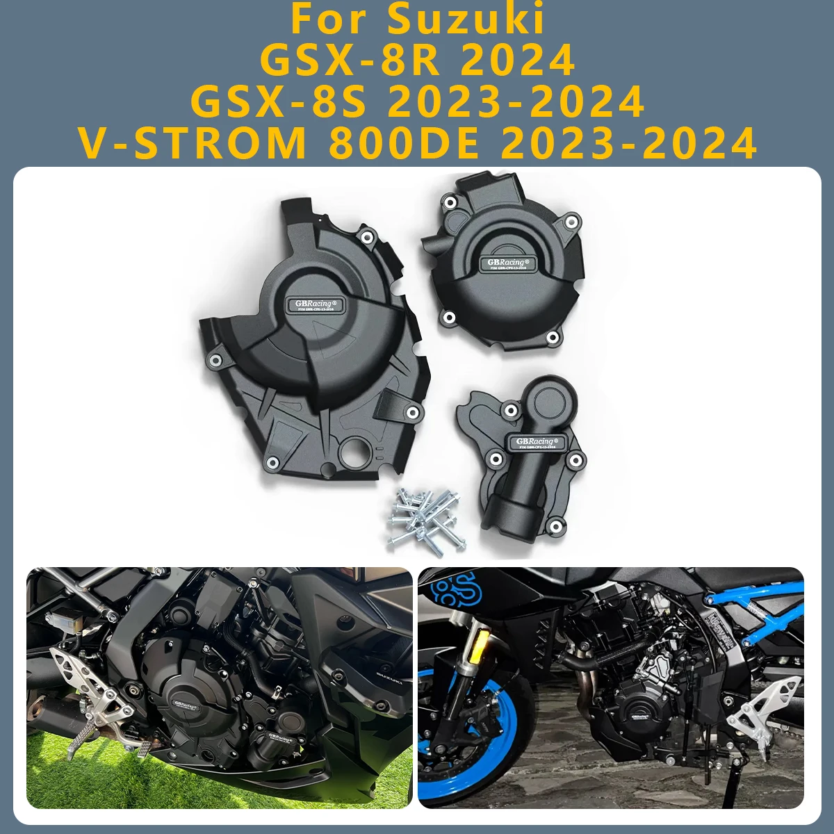 

Motorcycles Engine Cover Protection Case Set Accessories For Suzuki GSX-8R 2024 GSX-8S V-STROM VSTROM 800DE 2023-2024 GSX 8R 8S