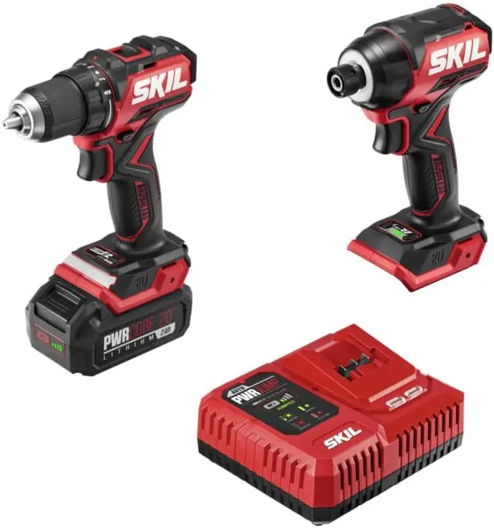

Pwr Core 20 Brushless 20V Compact Drill Driver And Impact Driver Kit Including 2.0Ah Battery And Pwr Jump Charger-Cb8437B-10