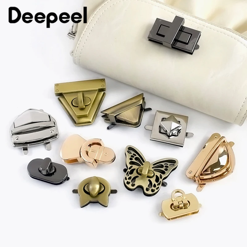 

4Pcs Metal Lock Buckles Women's Handbags Turn Twist Locks Bags Decoration Buckle Replacement Closure Latch Clasp Bag Accessories