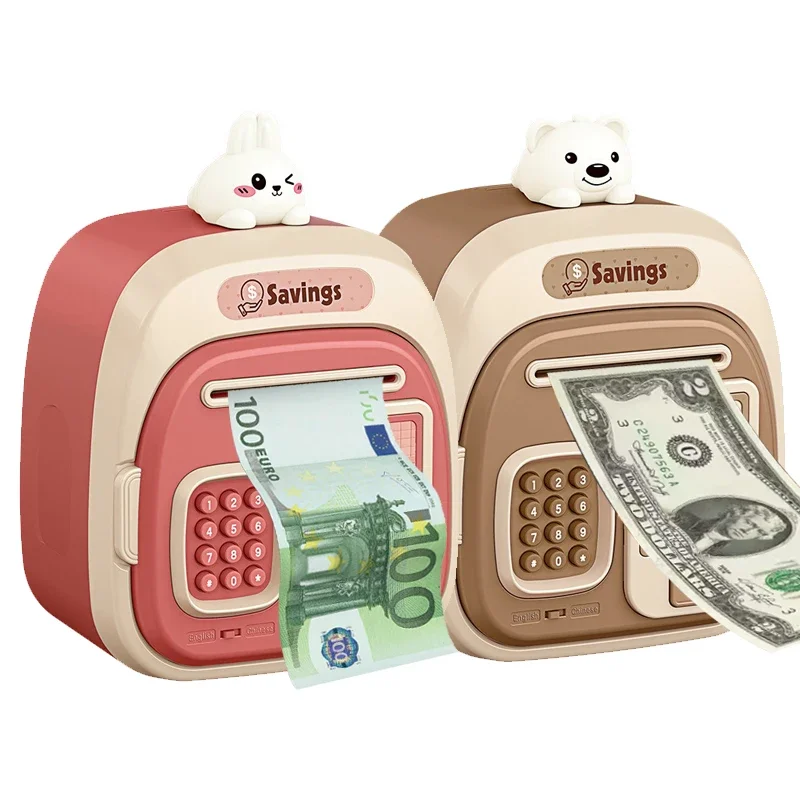 

School Bag Savings Box, Money-Saving Piggy Bank, euro coin roll pig bucket, coin slot machines money boxes