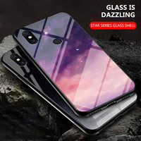 For Xiaomi Mi Mix 3 M1810E5A Case Starry Grain Shockproof Glass Hard Back Cover Case Soft Bumper for Xiaomi Mix 3 Mix3 MiMix3 5G