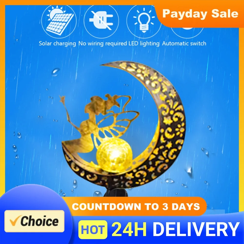 LED Landscape Lighting Waterproof Fairy Decorative Pathway Landscape Lights Solar Swing Automatic Switch for Home Garden