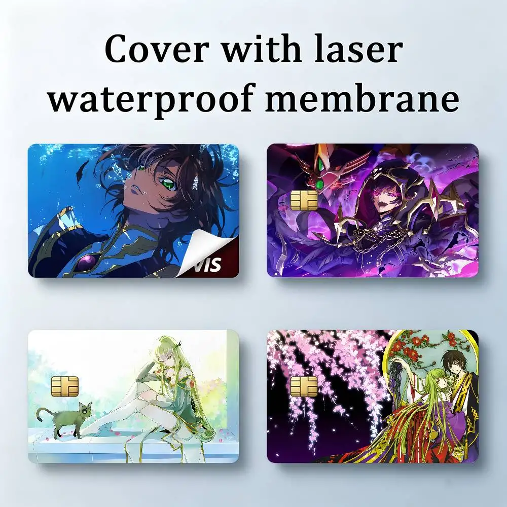 C-CODE GEASS Holographic Laser Shinny Film Skin Cover Sticker for Debit Credit Card Bank Card