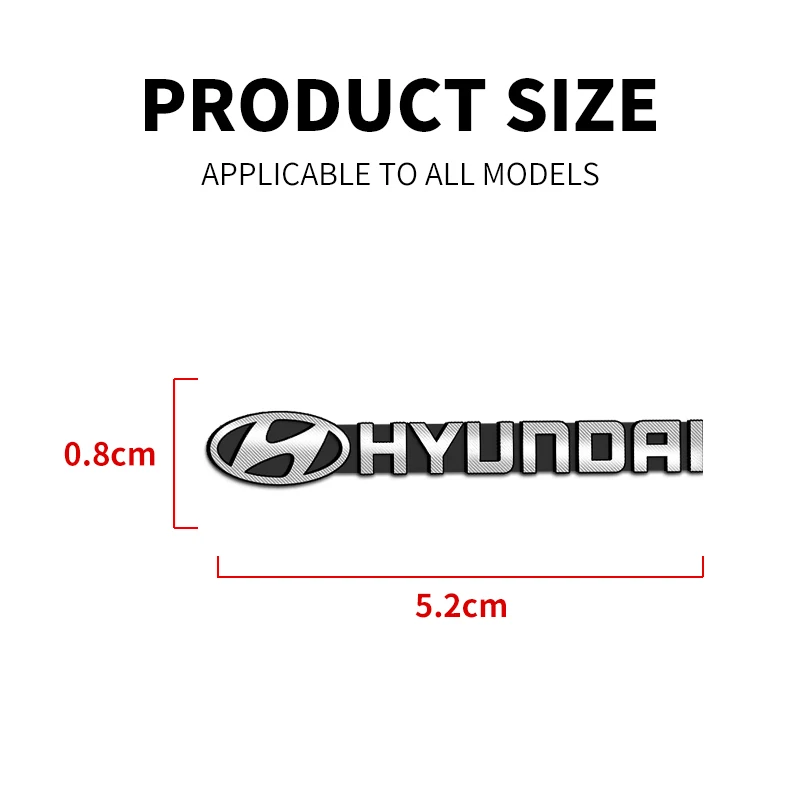 2/4 قطعة ثلاثية الأبعاد شارة ألومنيوم شعار ملصق لشركة هيونداي توكسون أكسنت إلنترا سانتا في سوناتا I30 I40 ix25 ix35 سولاريس اكسسوارات #5