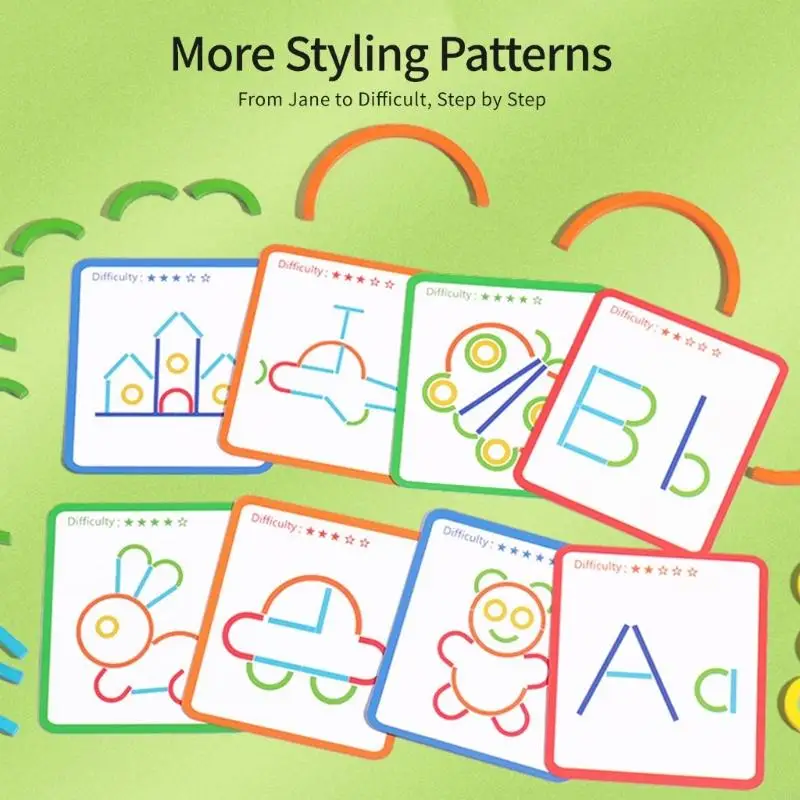 Corb Educational Building Block Puzzle géométrie colorée pour pensée logique pour enfants