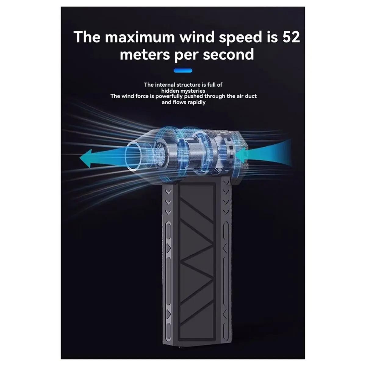 2026 New High-Power Turbo Fan 130000 RPM High-Speed Boost Hurricane Vacuum Blower Handheld Cordless Mini Portable Power Fan