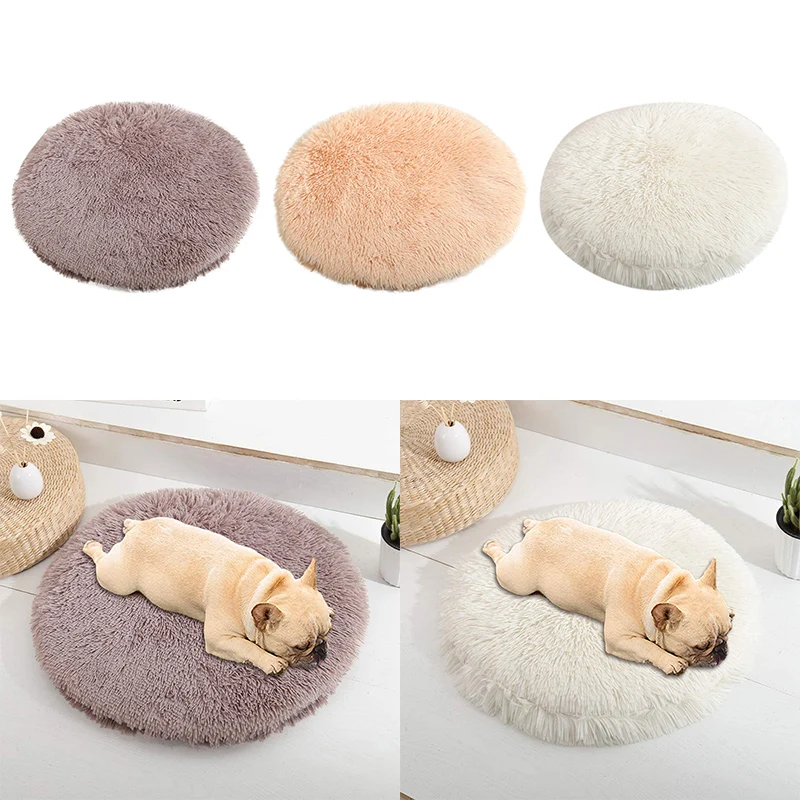 Thickened Plush Dog Bed Detachable And Washable Zipper Pet Mat Winter Warm Sleeping Cat Nest Soft Basket Mat Pet Supplies