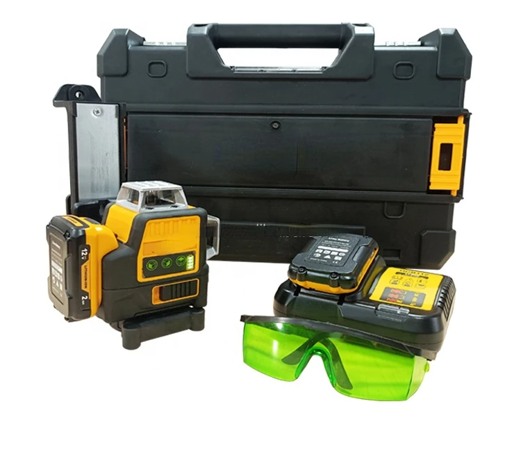 Ready To Ship Factory high accuracy infrared ray 12 line wall and ground-level spirit level 4D all-around wall laser level