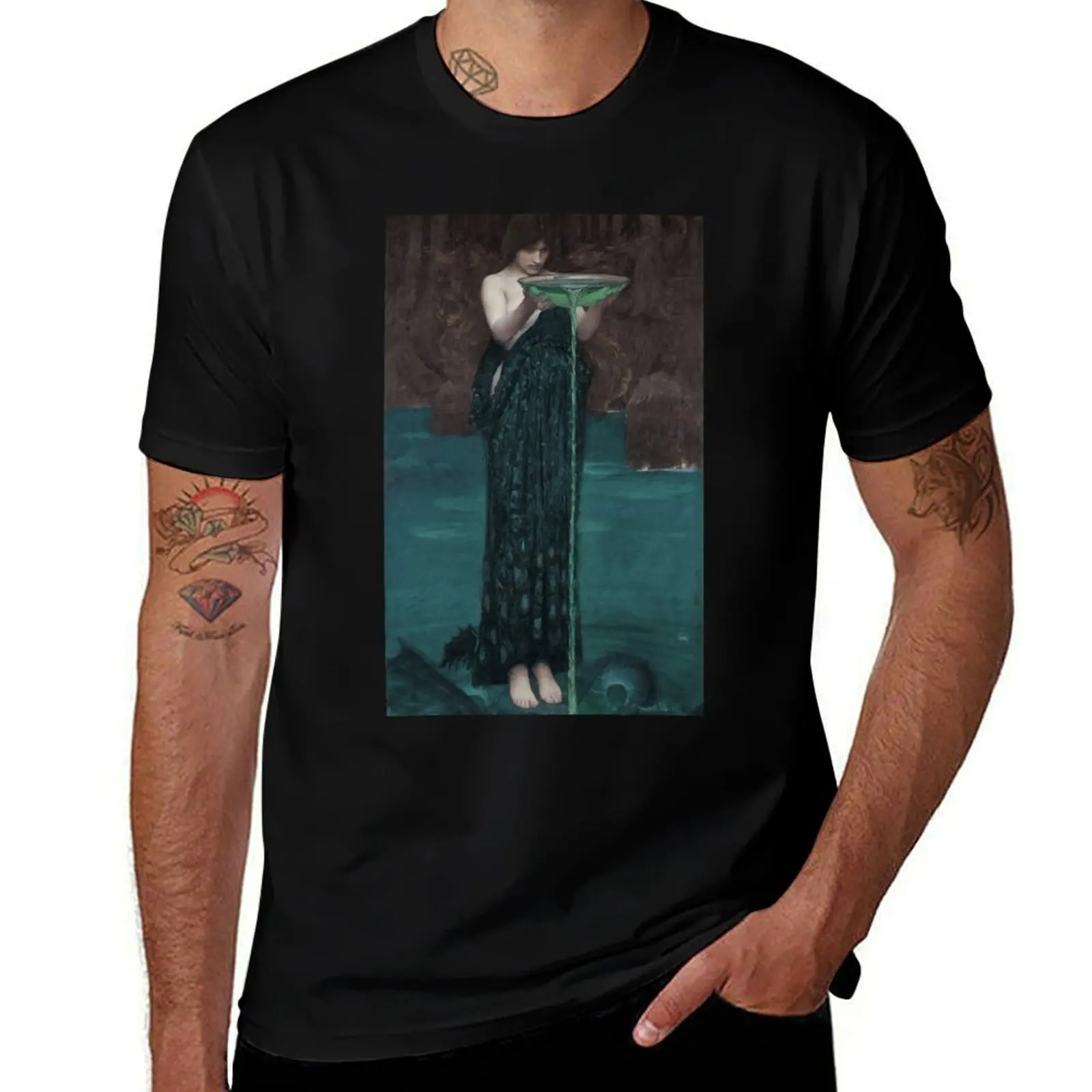Circe Invidiosa, 1892 John William Waterhouse T-Shirt Basic Regular Fit Casual T-Shirt