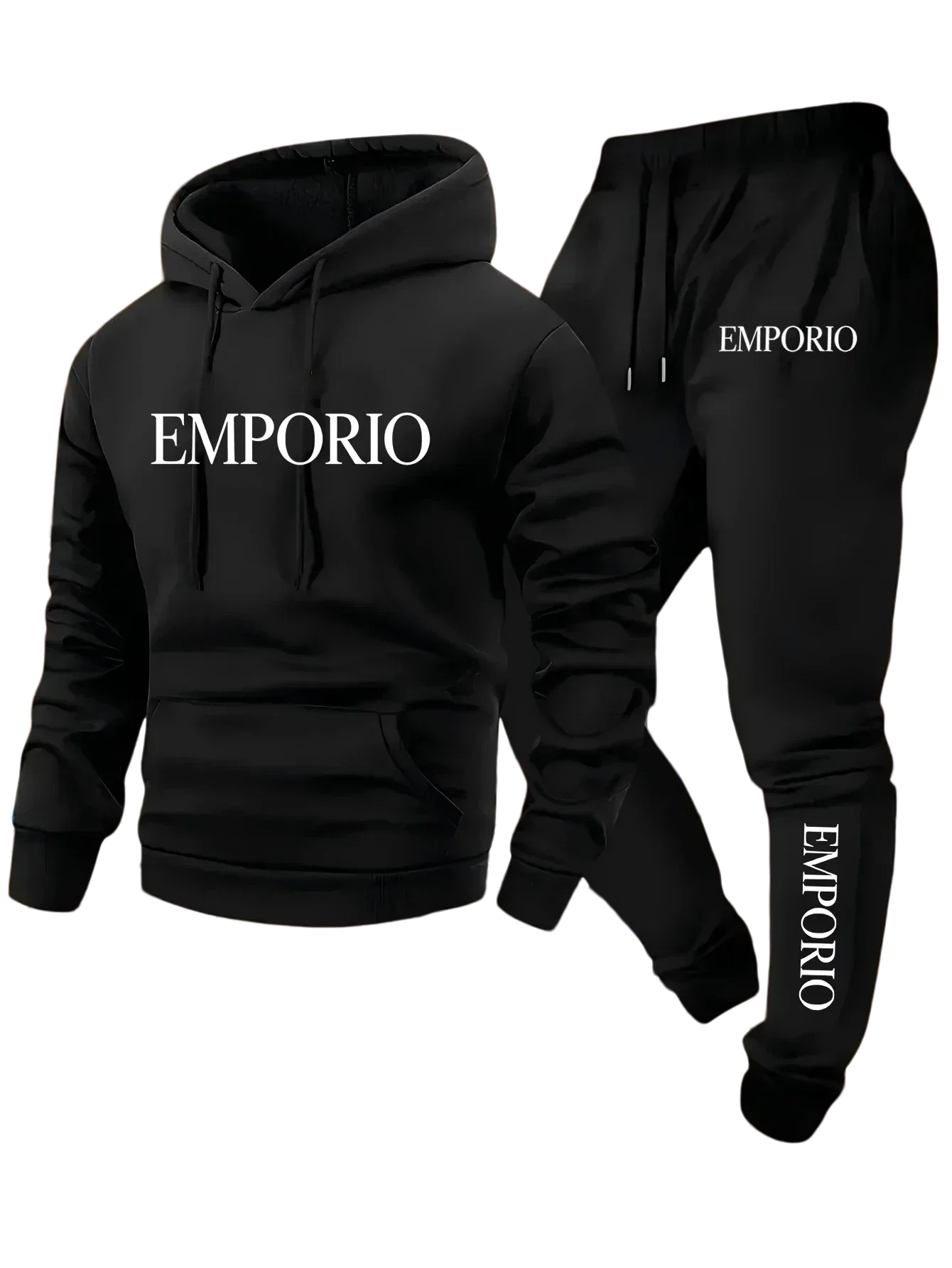 2026 Autumn Winter Men Sportswear Casual Running Fitness Set Hooded Sweatshirt Sports Pants Unisex Tracksuit Streetwear Zipper S view 4