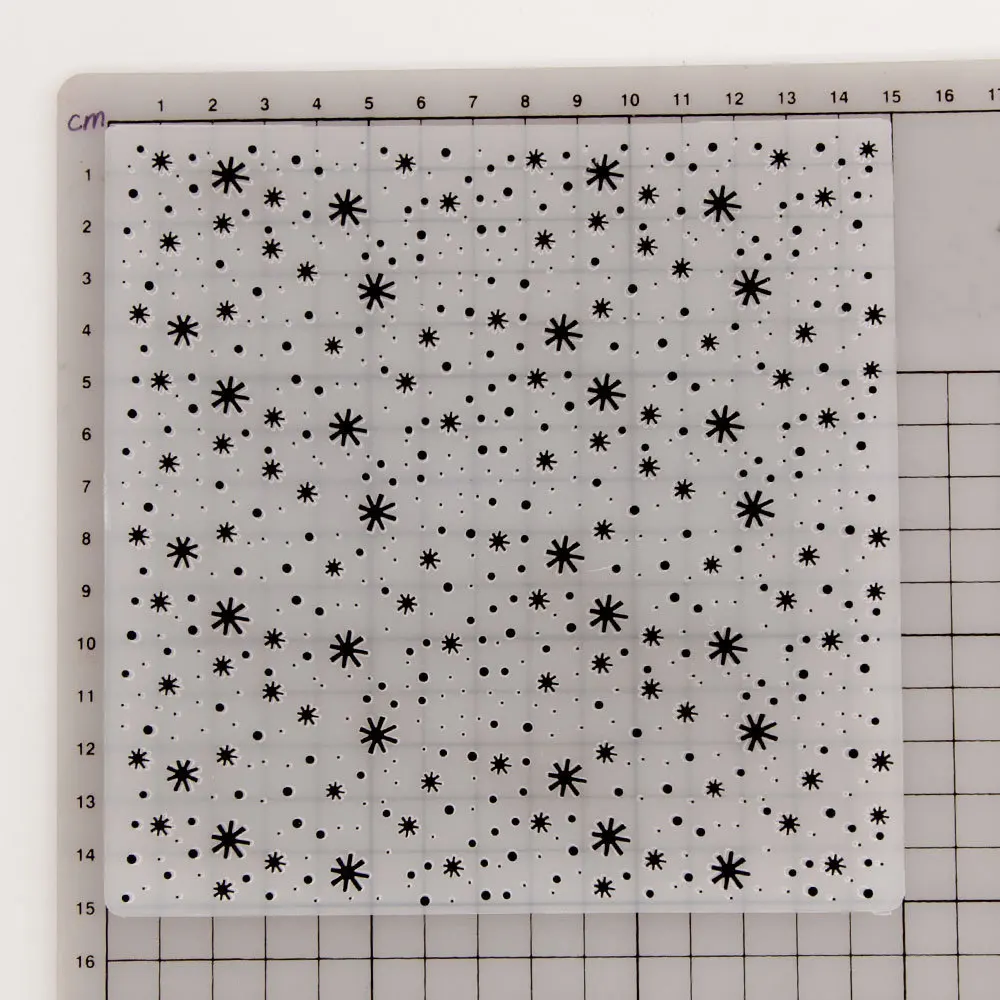 Snowflakes Dots Spots Background Plastic Embossing Folders for Card Making Scrapbooking DIY Paper Crafts Album Decor EM253