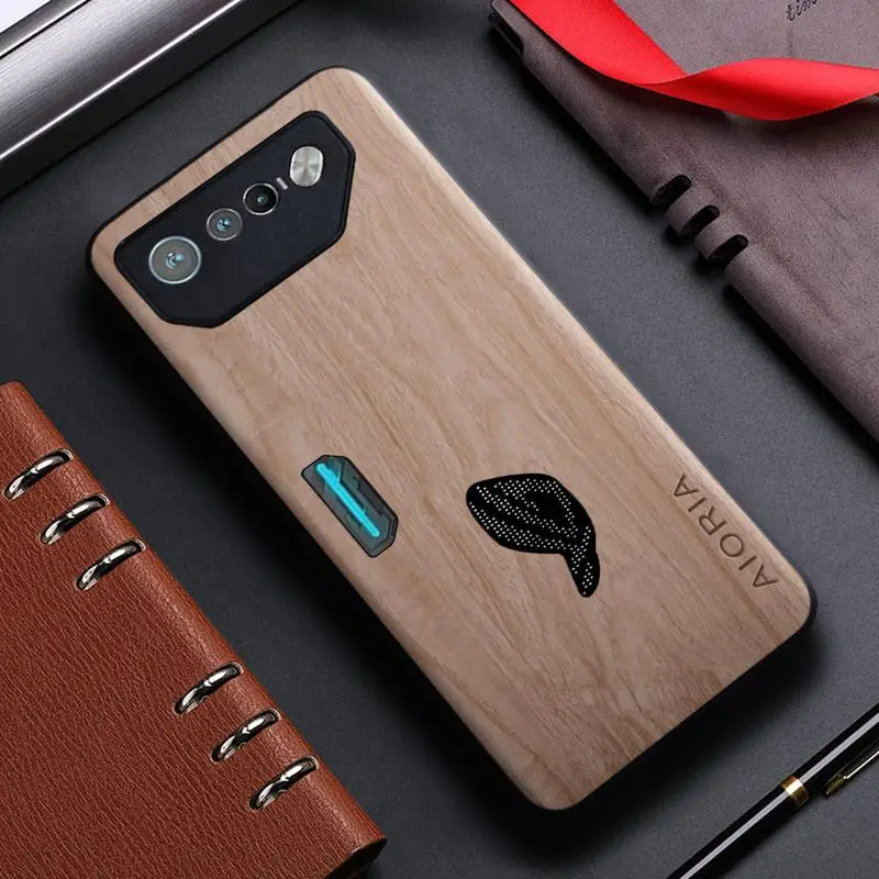 Case for Asus Rog phone 7 6 8 Pro Rog phone7 funda bamboo wood pattern back cover for asus rog phone7 phone6 phone8 pro capa