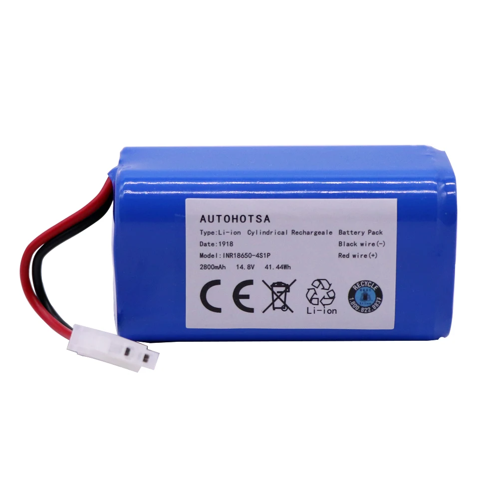 14.8V 2800mAh Rechargeable Lipo battery 18650 For robotic vacuum cleaner accessories for Chuwi ilife A4 A4s A6 ILIFE Battery 2S