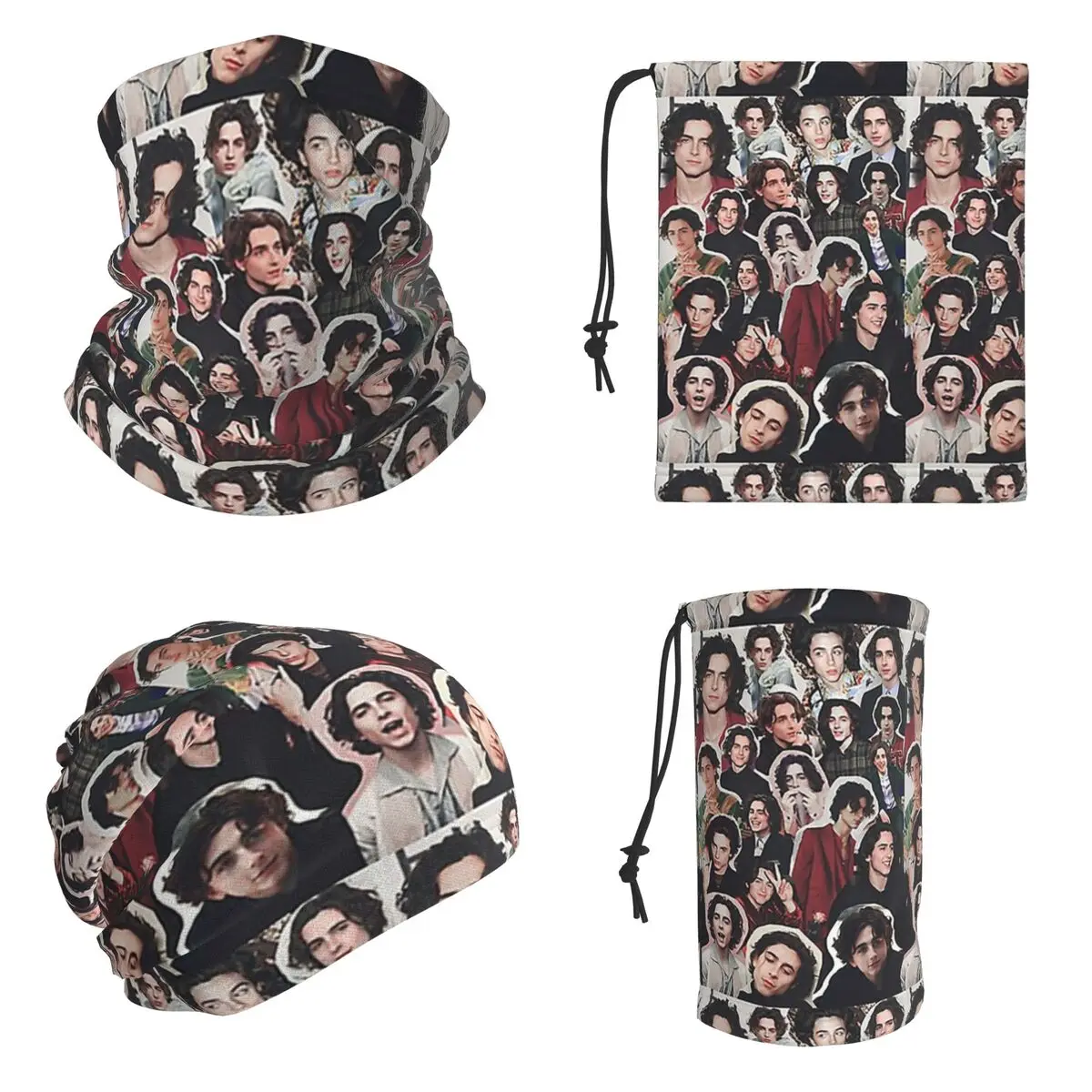 Timothee Chalamet Collage Edit Bandana Neck Gaiter Printed Face Scarf Outdoor Sports Face Mask For Men Women Adult Winter