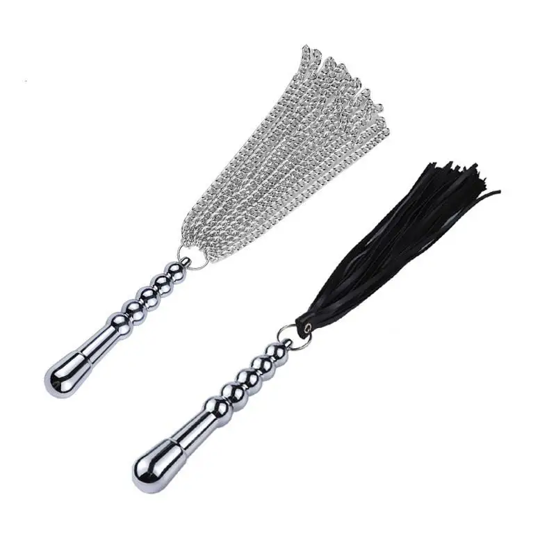 Metalowy uchwyt, bat łańcuchowy, flogger, pałeczka do flirtowania, fantazja, zabawka erotyczna do flirtowania, zabawka erotyczna do seksu analnego, masturbacji, zabawki BDSM dla dorosłych.