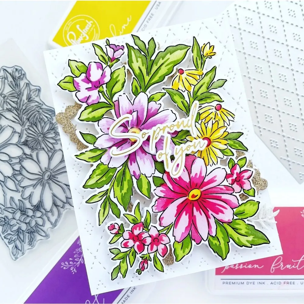 قالب جديد 2022 من الإقحوانات المطلية بقطع معدنية مجموعة إستنسل لدفاتر القصاصات واليوميات قوالب تزيين مصنوعة يدويًا وبطاقات تهنئة #5