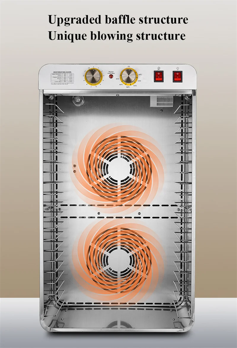 Professional Dehydrator For Fruit Vegetable Meat 20 Trays High Efficiency Drying Machine Electric Food Dehydration Machine