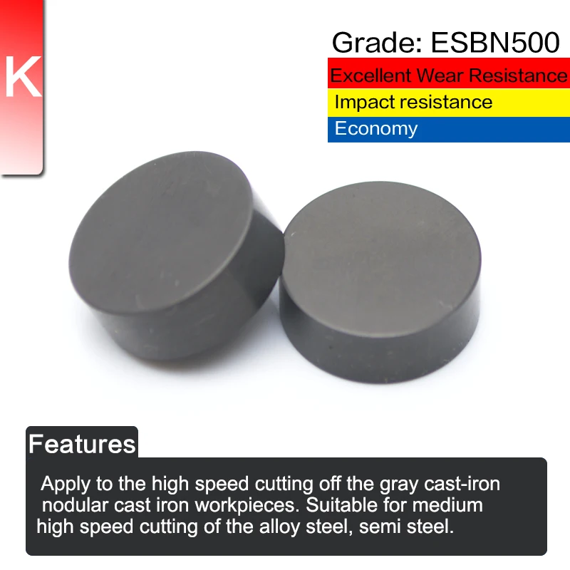 EDGEV Round Solid CBN Lathe Tool RNMN0603 RNMN0903 RNMN0904 RNMN1203 RNMN120400 Rolls Brake Disk PCBN Insert CNC Turning Cutter