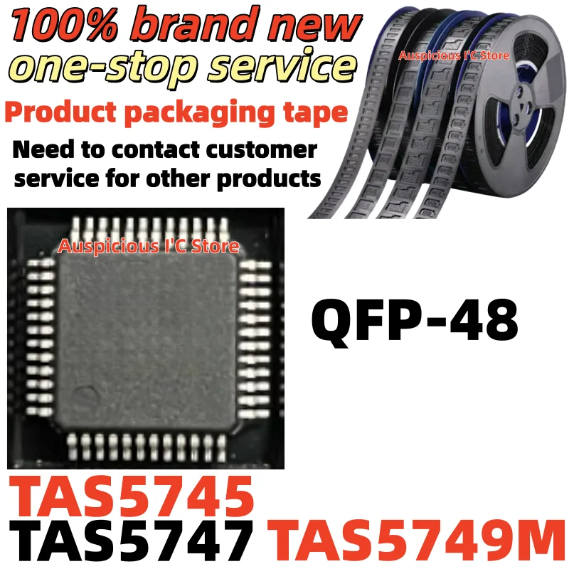 

(5pcs) TAS5749M TAS5745 TAS5747 TAS5745PHPR TAS5747PHPR TAS5749MPHPR QFP-48