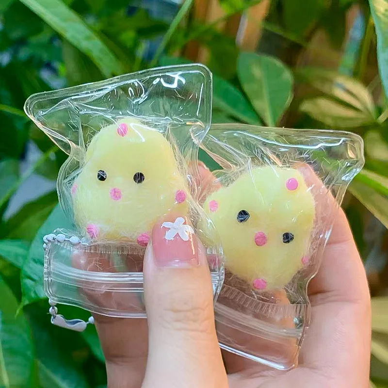 Mini Chick Squishy, Slow Rising Mud Texture Stress Relief Pendant Toy