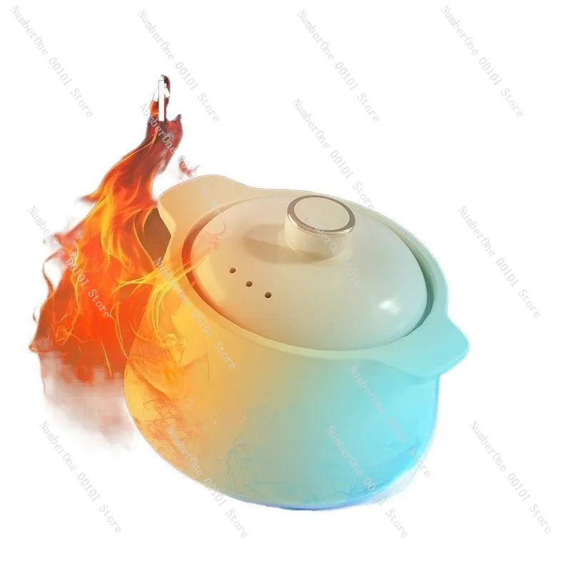 Electric Casserole Stew Pot Ceramic Cooking Pot High Temperature Resistant Multi Function Soup Cooker Slow Cooker Plug