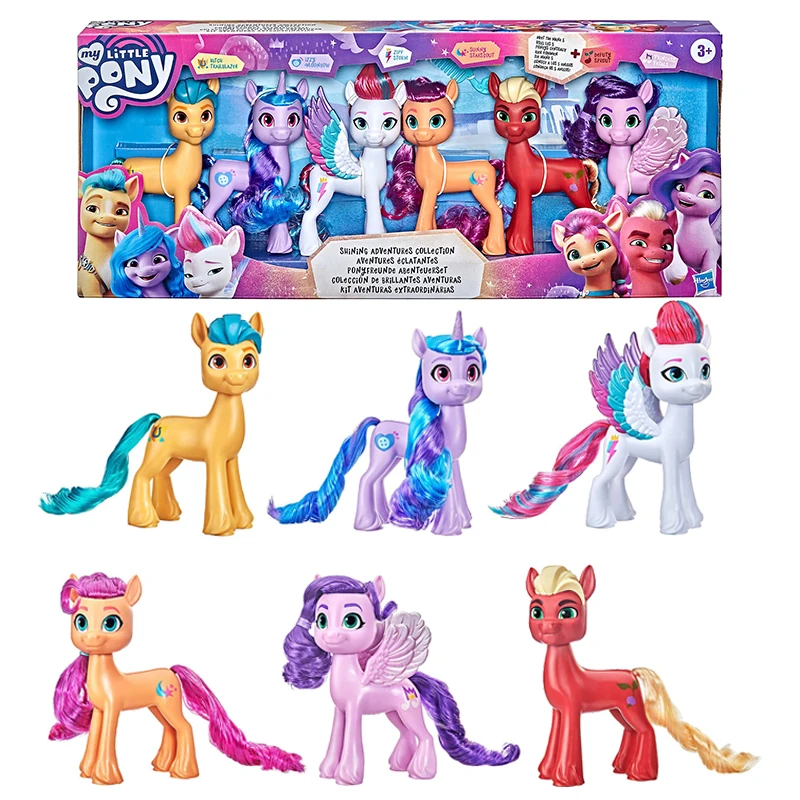 

My Little Pony The Movie Shining Adventures Collection Deluxe 6-Pack Sunny Starscout Izzy Moonbow 6-Inch Figure Girl Gifts Set